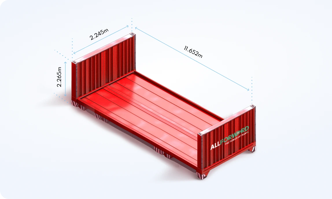 40 Flat Rack Shipping Container Size, Dimensions, and Capacity